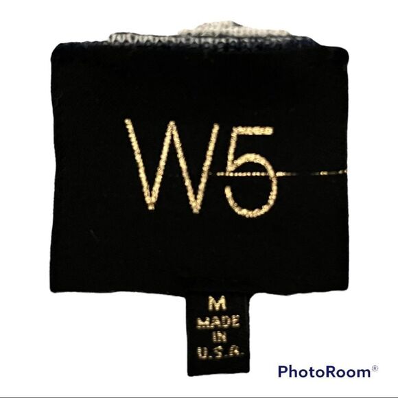 W5 Anthropologie blue white stripes color block hem casual top - Picture 2 of 5